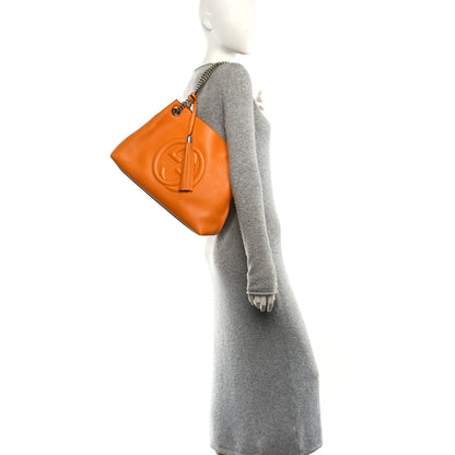 Gucci Pebbled Calfskin Medium Soho Chain Shoulder Bag Curcuma 2 of 10