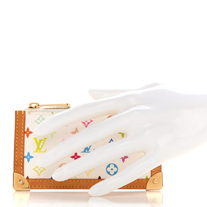 Louis Vuitton LOUIS VUITTON Monogram Multicolor Key Pouch White 3 of 7
