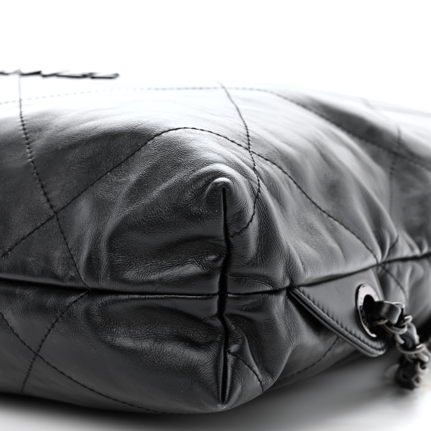 Chanel Shiny Calfskin Quilted Chanel 22 Backpack So Black 10 of 10