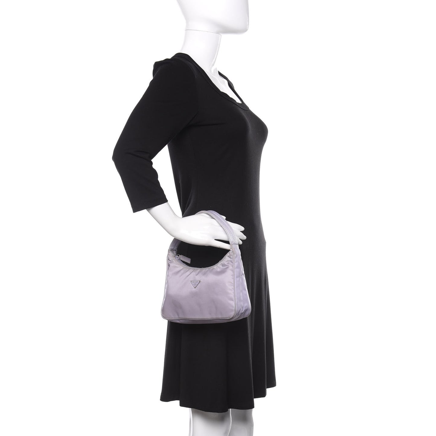 Tessuto Nylon Sport Shoulder Bag Light Purple