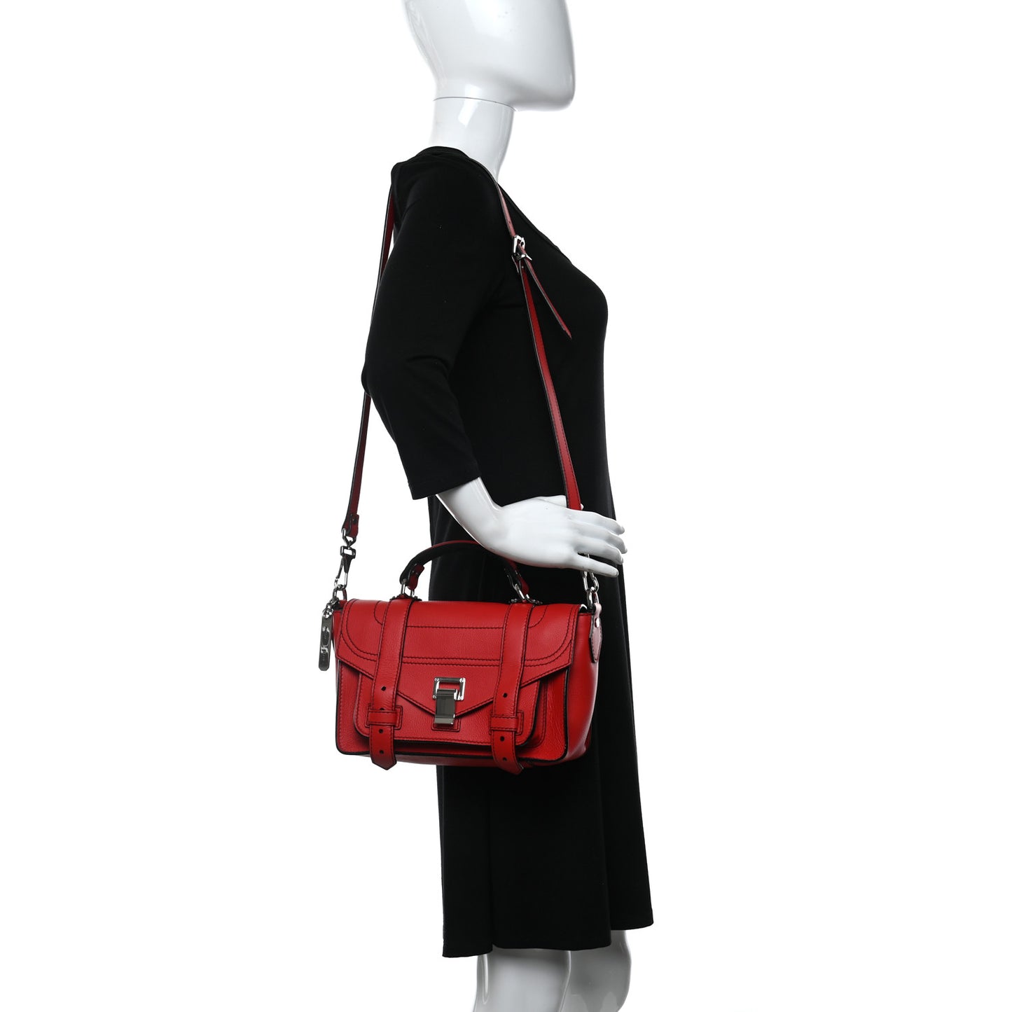 Grainy Calfskin Tiny PS1 Satchel Geranium