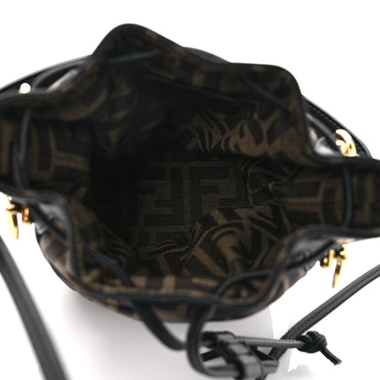 Fendi Silk Vitello King FF 1974 Quilted Mini Mon Tresor Bucket Bag Tobacco Moro 5 of 9