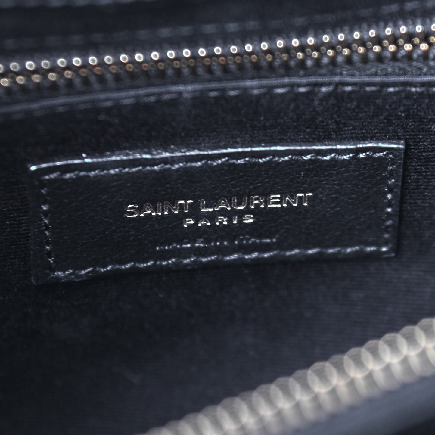 Calfskin Y Quilted Monogram Medium Loulou Chain Satchel Black