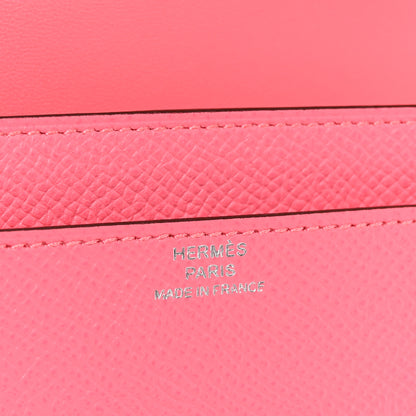Hermes Epsom Constance Long Wallet Rose Azalee 6 of 8