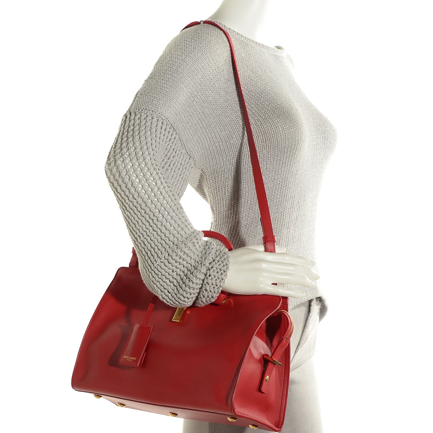 Calfskin Small Classic Cabas Y Bag Red