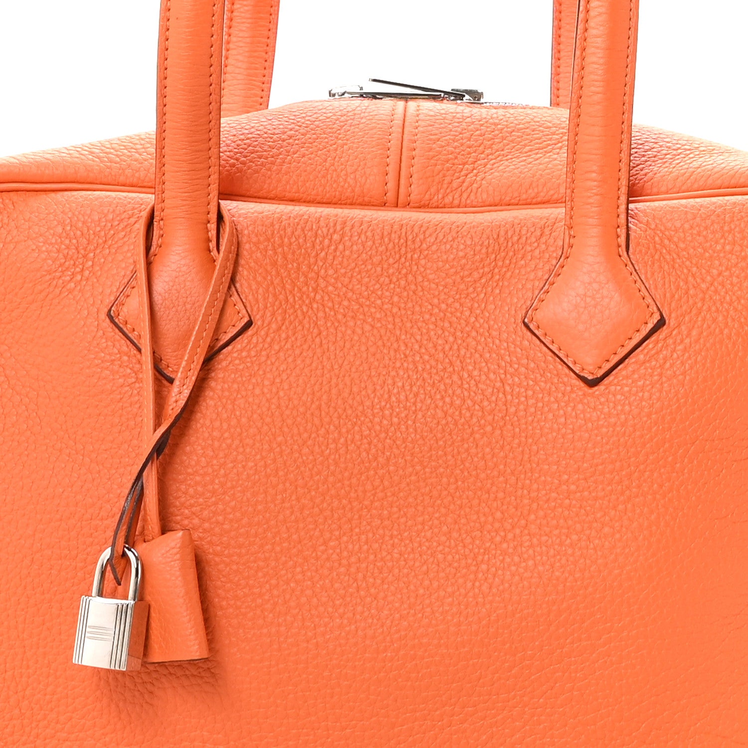 Hermes Taurillon Clemence Victoria II 35 Orange 8 of 11