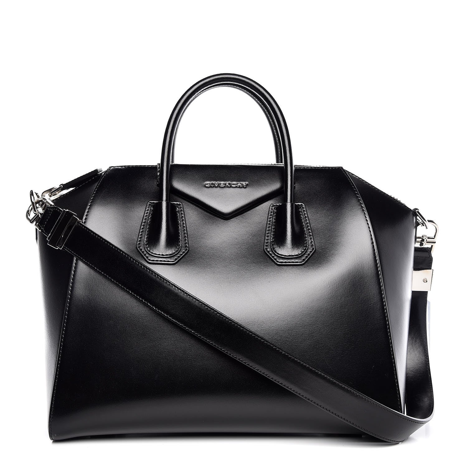 Givenchy Shiny Lord Calfskin Medium Antigona Black 1 of 7
