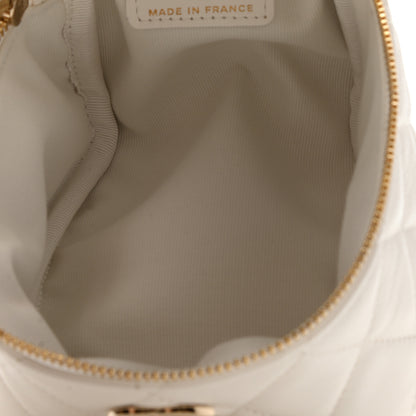 Chanel Lambskin Quilted Clutch With Handle White 4 of 7