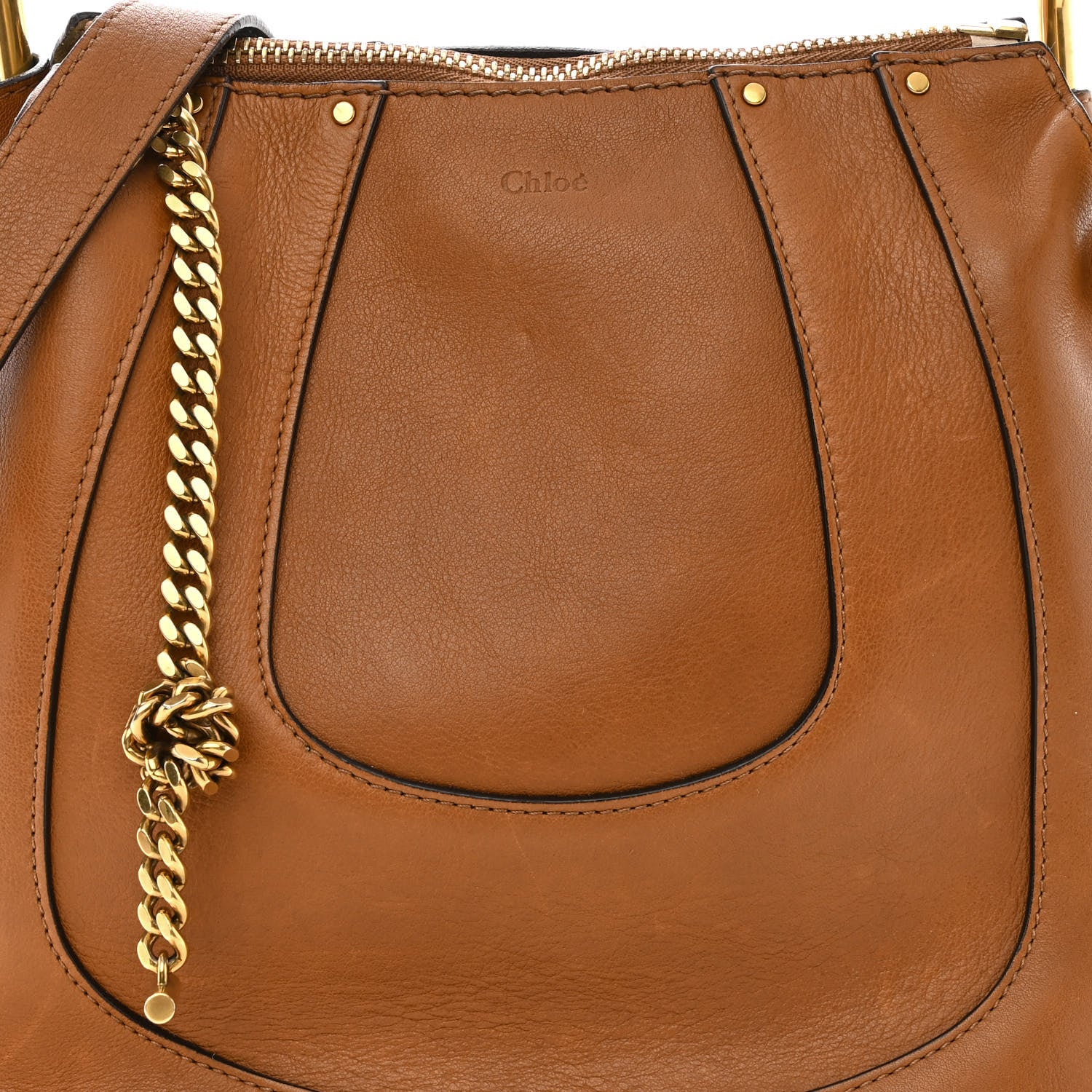 Chloe Grained Calfskin Small Hayley Hobo Nut 10 of 15