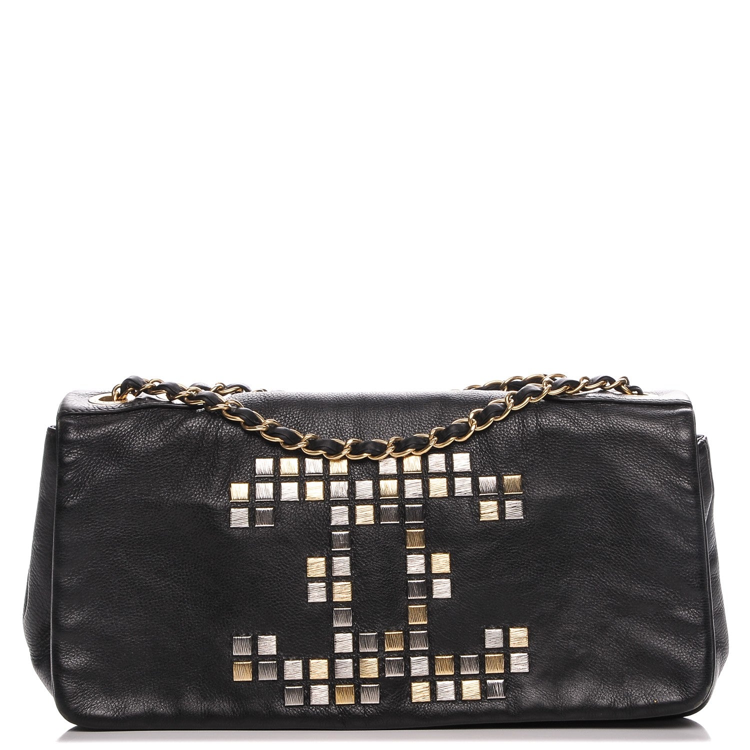 Chanel Grained Calfskin Metal Mosaic Flap Black 1 of 7