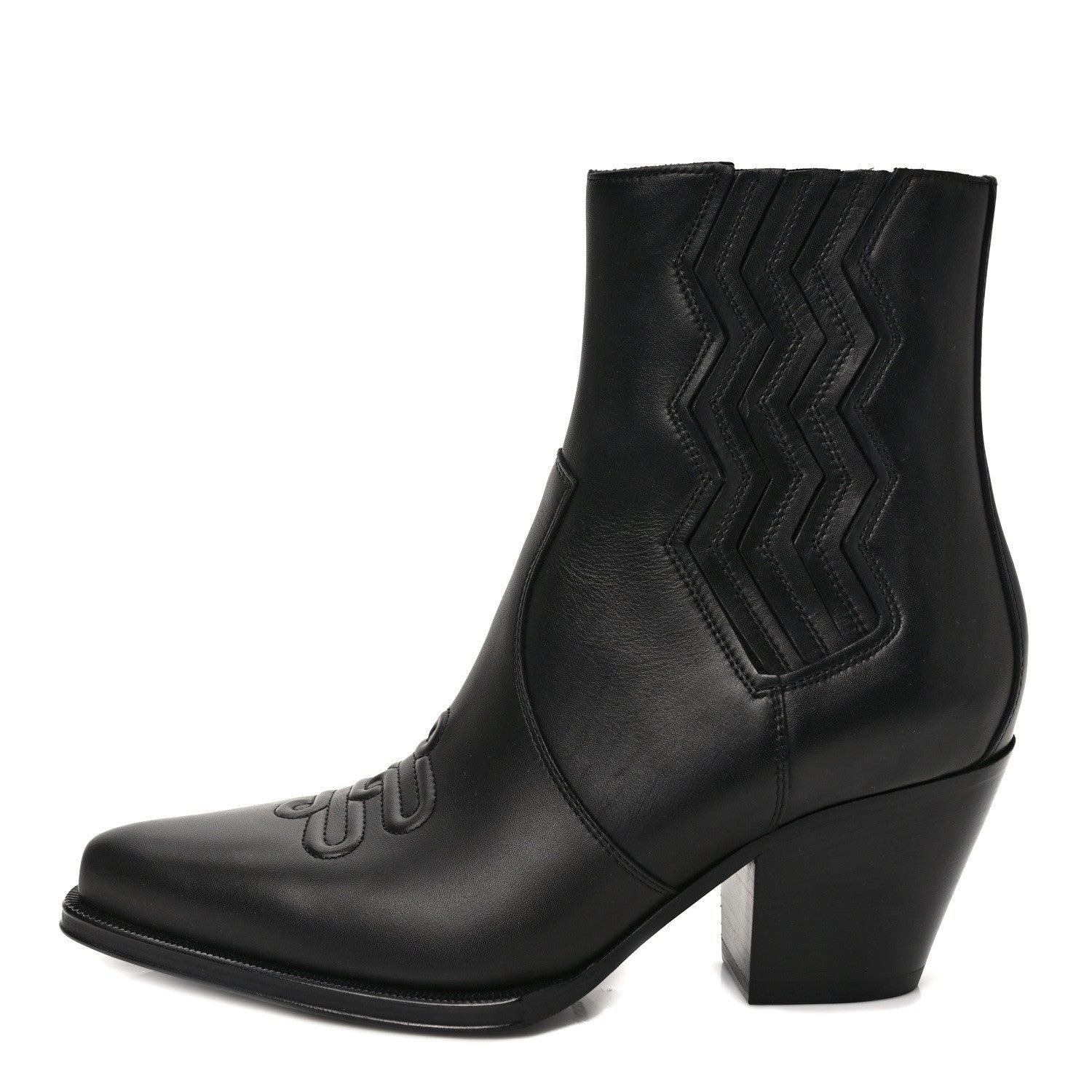 Hermes Calfskin Womens Vegas Ankle Boot 38 Black 1 of 8