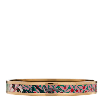Hermes Enamel Printed Narrow Dans Un Jardin Anglais Bracelet 65 Arts And Crafts 1 of 5