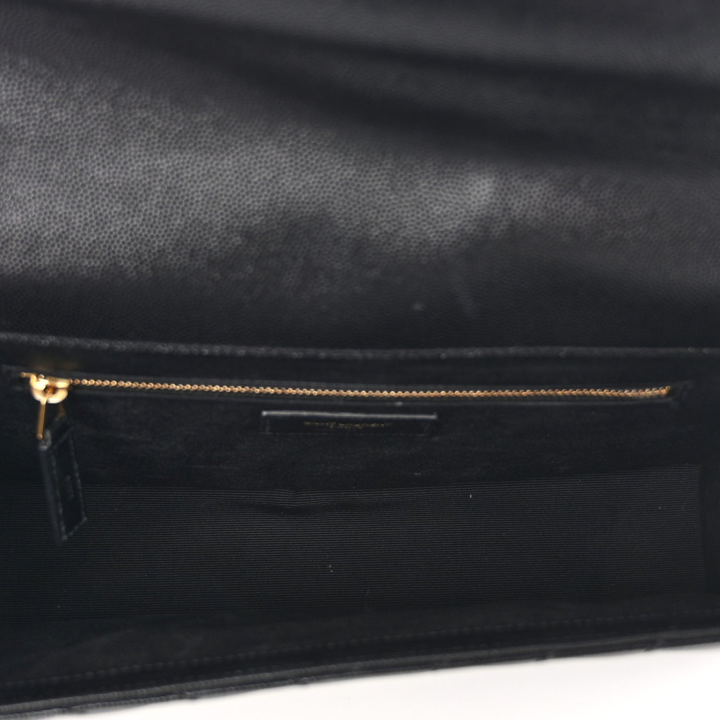 Grain De Poudre Matelasse Chevron Large Monogram Satchel Black
