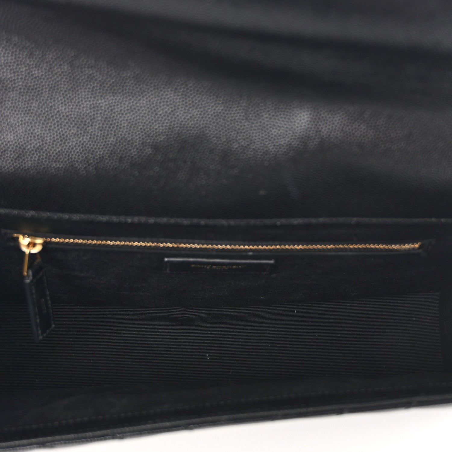Saint Laurent Grain De Poudre Matelasse Chevron Large Monogram Satchel Black 5 of 11