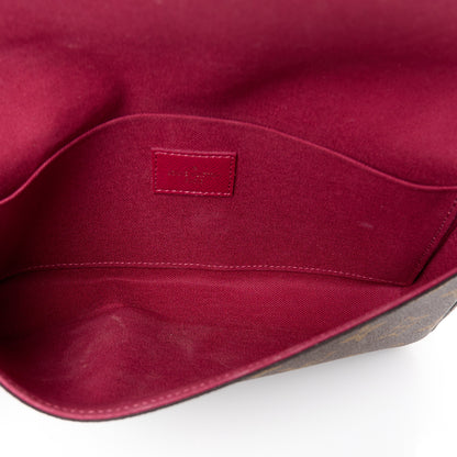 Louis Vuitton Monogram Pochette Felicie Chain Wallet Fuchsia 6 of 16
