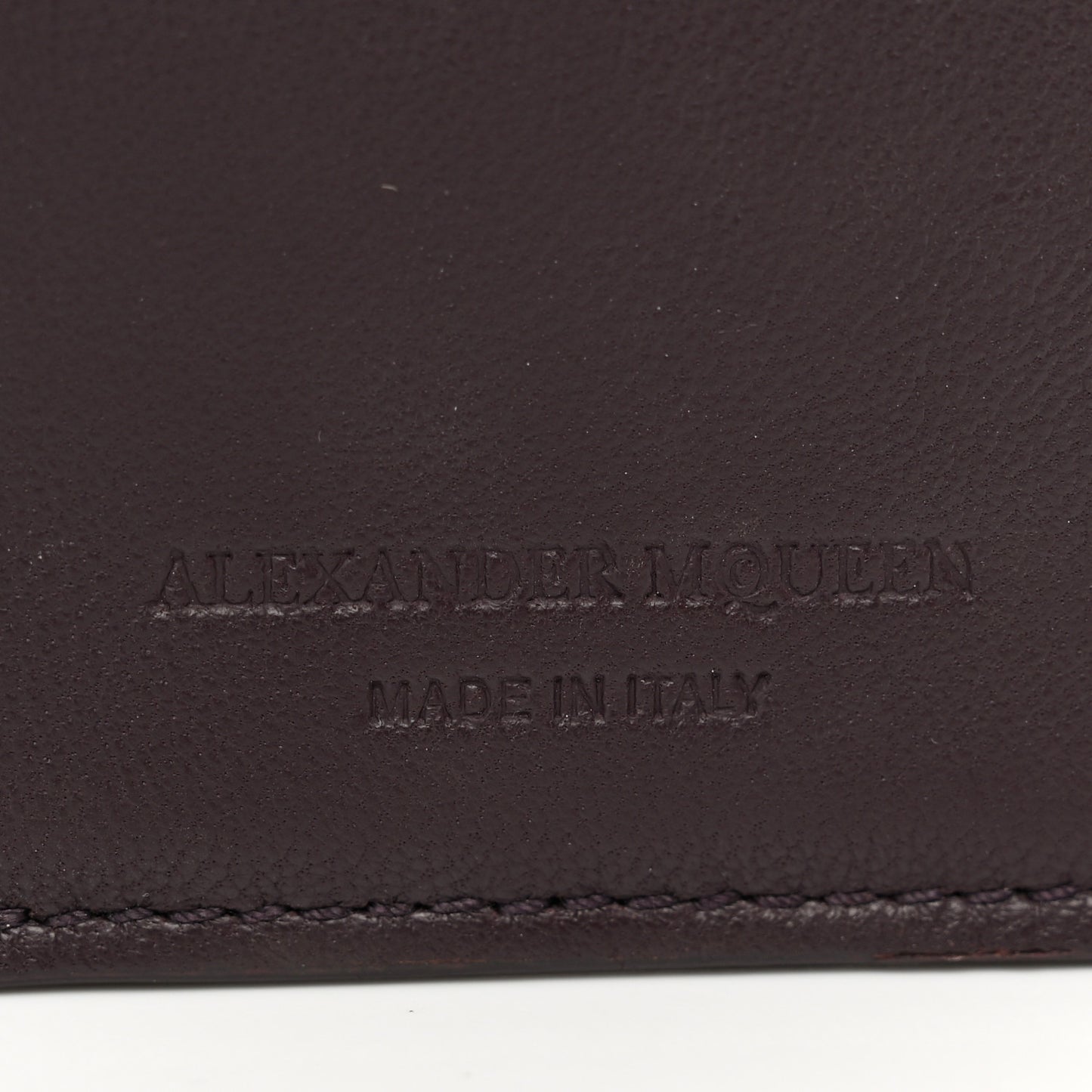 Pebbled Calfskin Skull Continental Wallet Burgundy