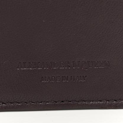 Alexander McQueen Pebbled Calfskin Skull Continental Wallet Burgundy 7 of 9