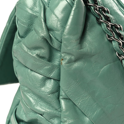 Chanel Glazed Calfskin Twisted Maxi Flap Green 9 of 10