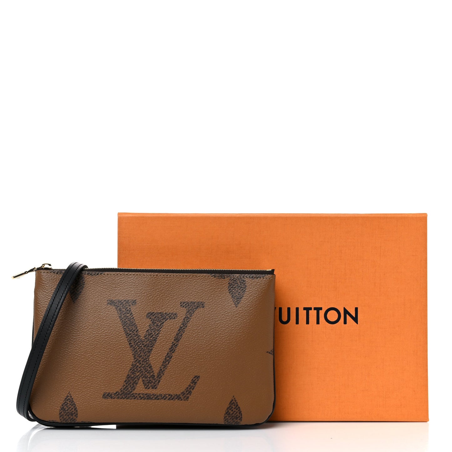 Reverse Monogram Giant Double Zip Pochette