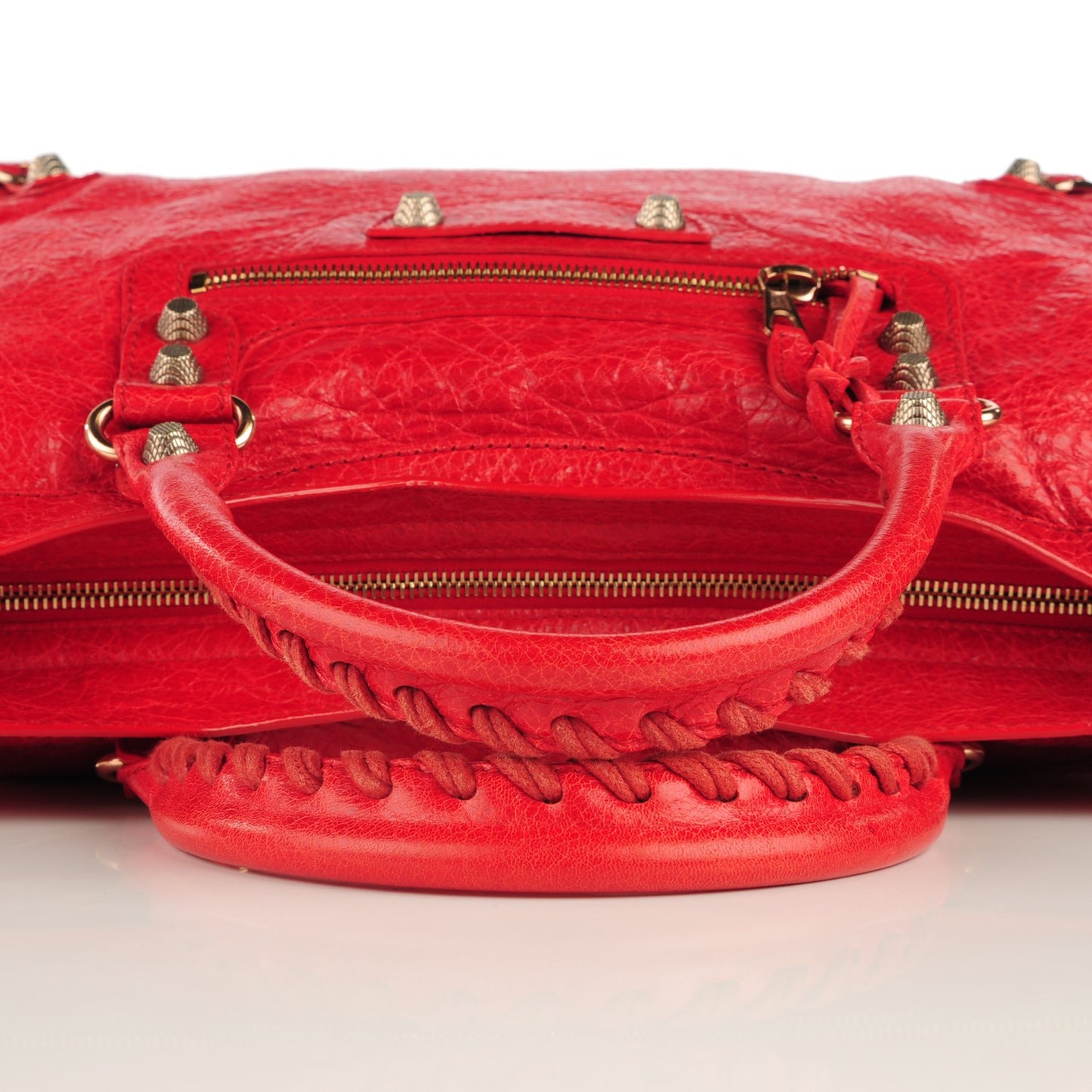 Agneau Giant 12 Rose Gold Hardware City Rouge Coquelicot