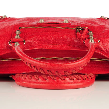 Balenciaga Agneau Giant 12 Rose Gold Hardware City Rouge Coquelicot 8 of 8