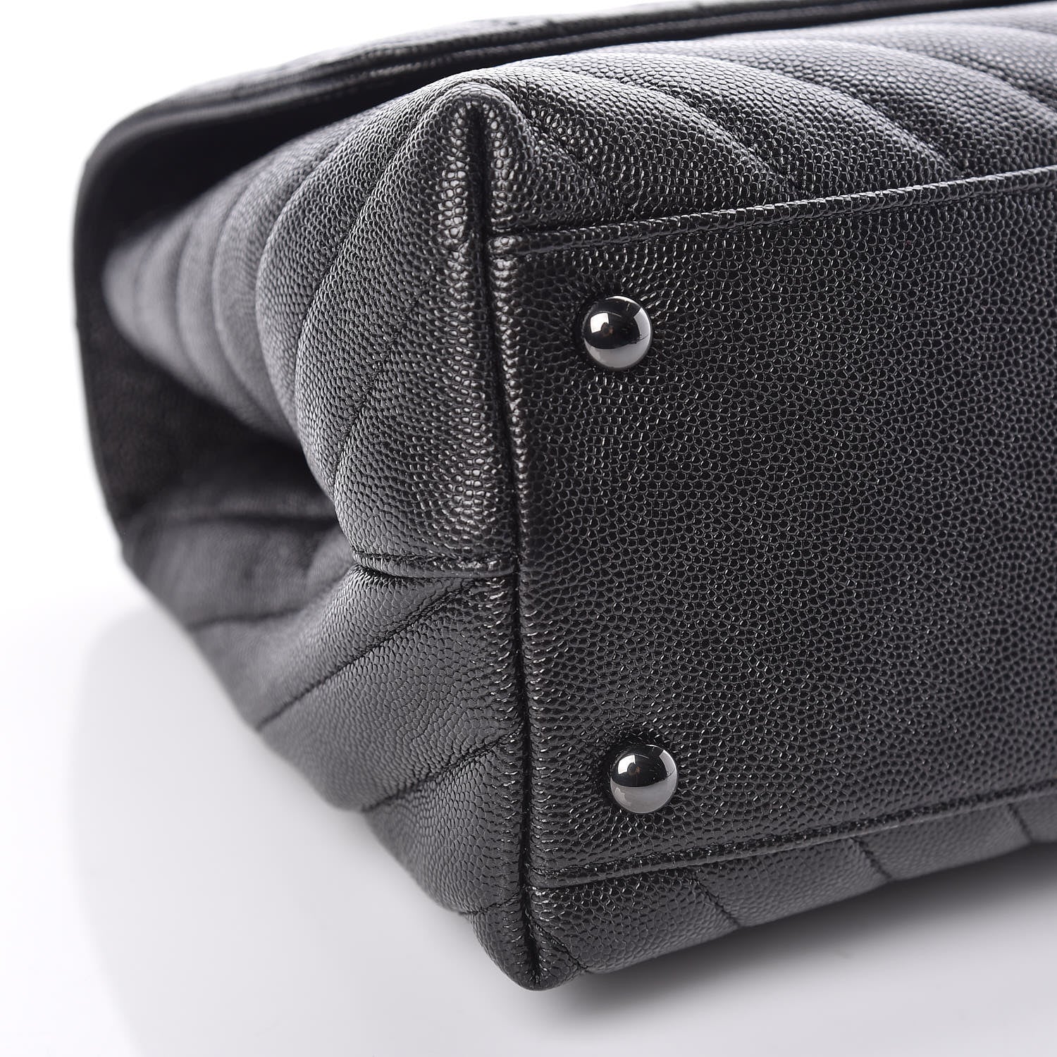Chanel Caviar Chevron Quilted Small Coco Handle Flap So Black 9 of 11
