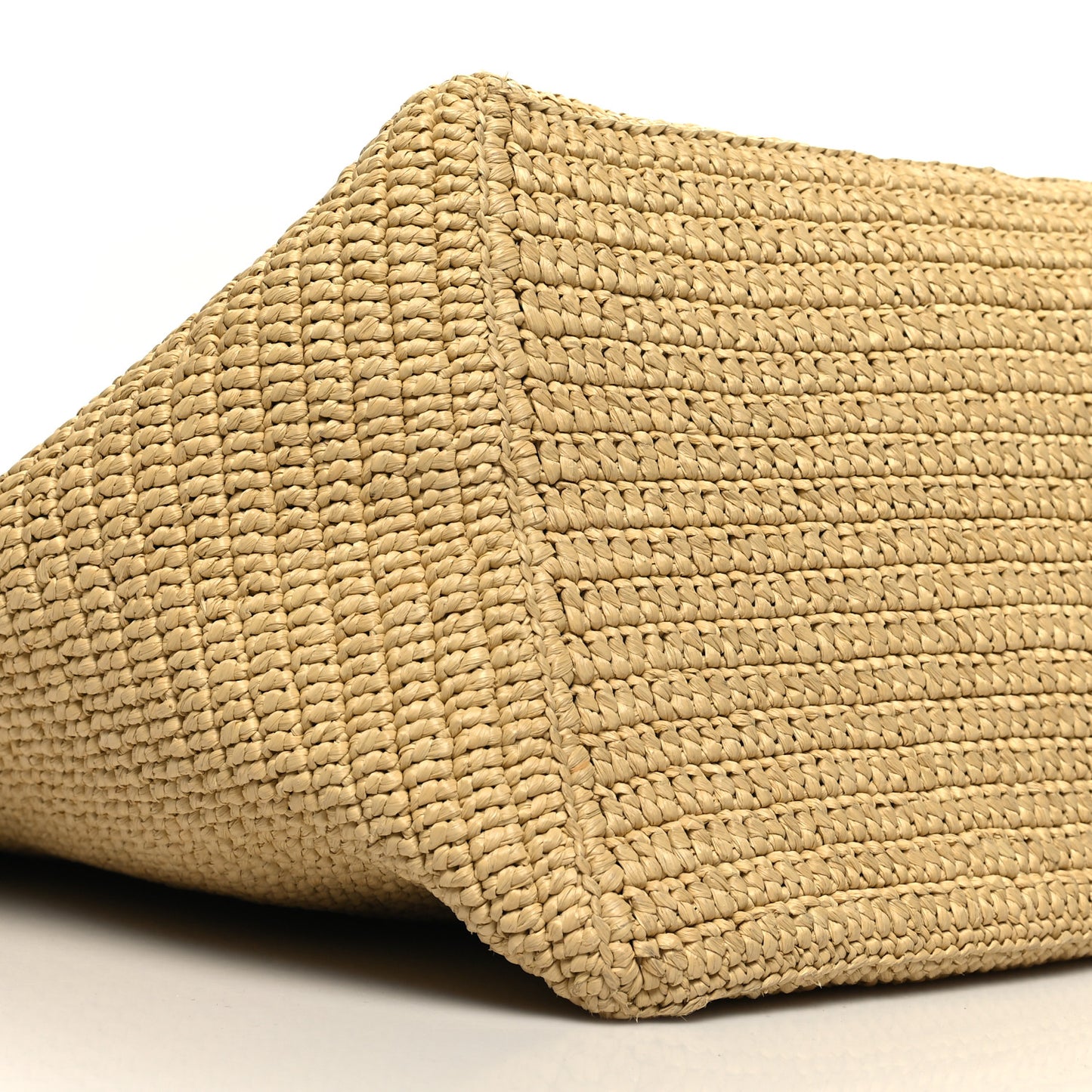 Raffia Logo Tote Naturel