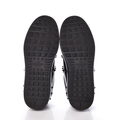 Valentino Garavani Calfskin Mens Rockstud Untitled Open Sneakers 39 Black 7 of 12