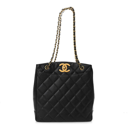 Chanel Caviar Quilted CC Shoulder Bag Black 1 of 11