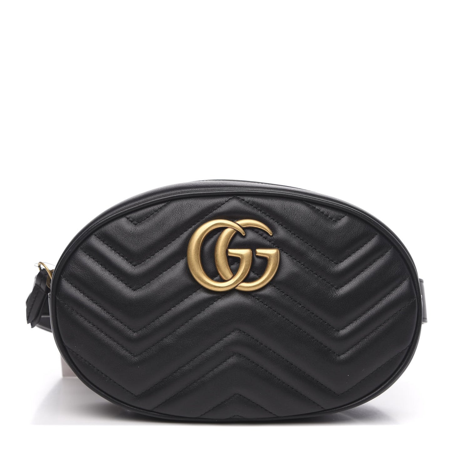 Calfskin Matelasse GG Marmont Belt Bag 75 30 Black