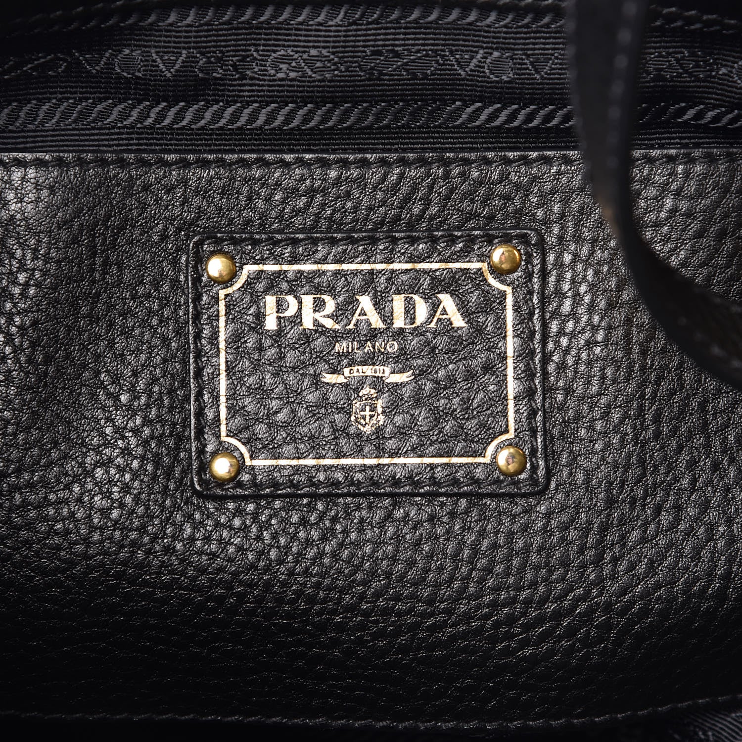 Prada Vitello Daino Shoulder Bag Black 6 of 17