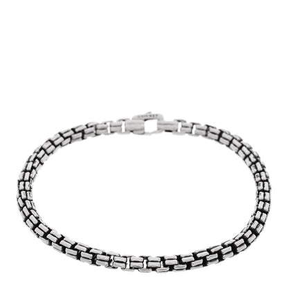 David Yurman Sterling Silver 4mm Double Box Chain Bracelet 1 of 3