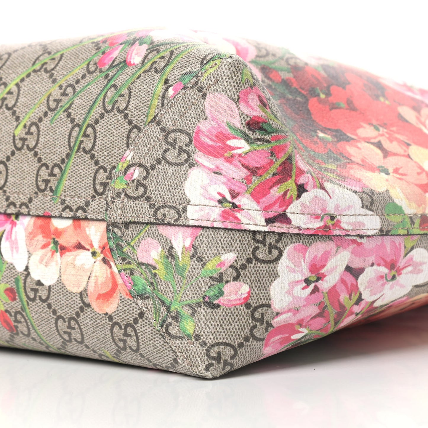 GG Supreme Monogram Blooms Medium Reversible Tote Beige Multicolor Dry Rose
