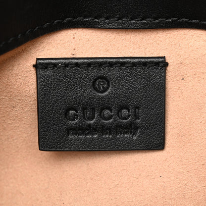 Gucci Calfskin Matelasse Super Mini GG Marmont Shoulder Bag Black 6 of 14