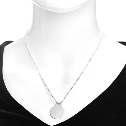 Tiffany Sterling Silver Round Tag Bead Necklace 2 of 4
