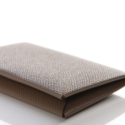 Hermes Epsom Calvi Card Case Etoupe 6 of 8