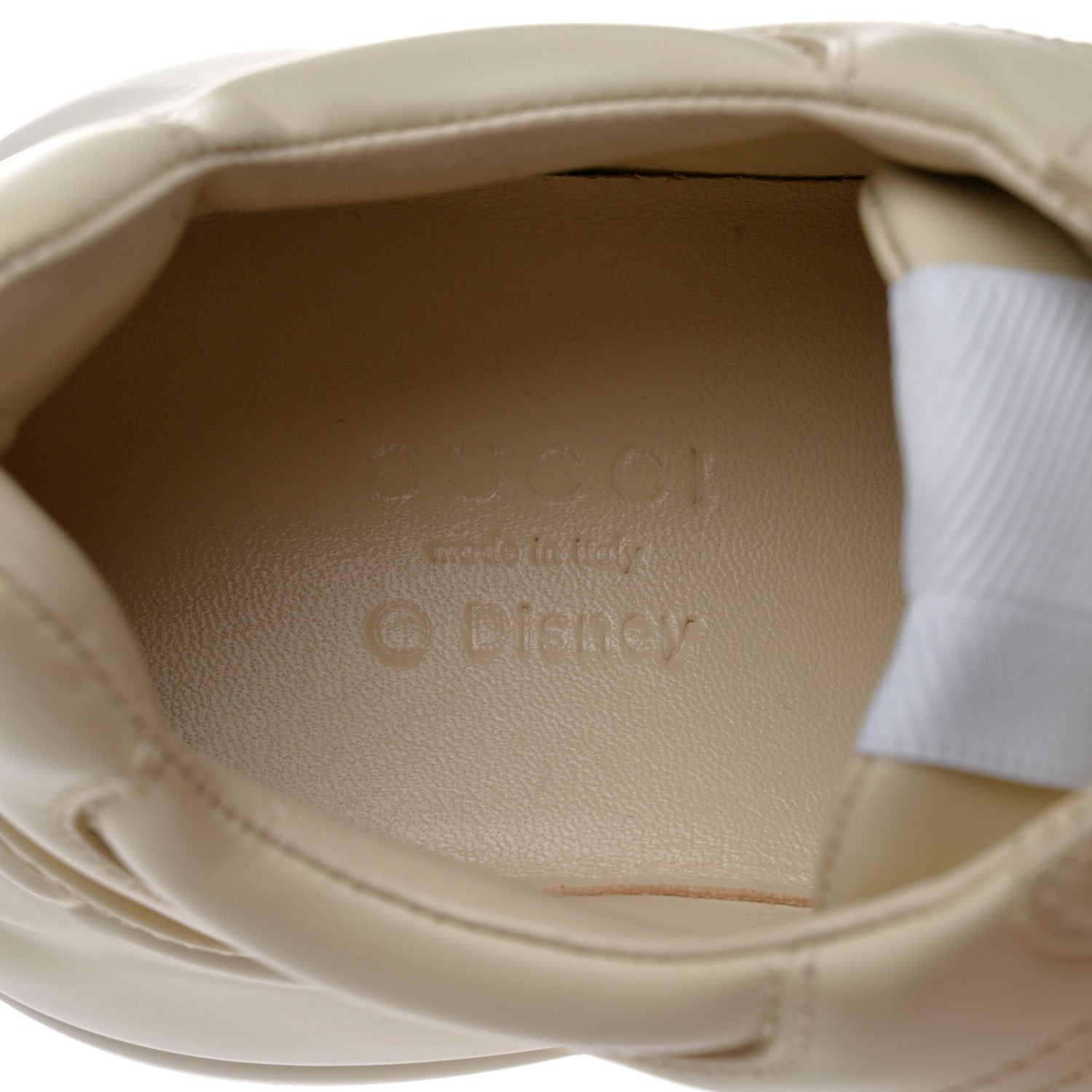 Gucci X DISNEY Calfskin Donald Duck Rhyton Sneakers 36.5 Ivory 7 of 9