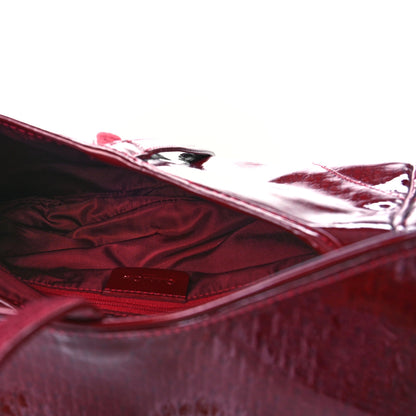 Christian Dior Patent Diorissimo Double Saddle Bag Dark Red 9 of 21