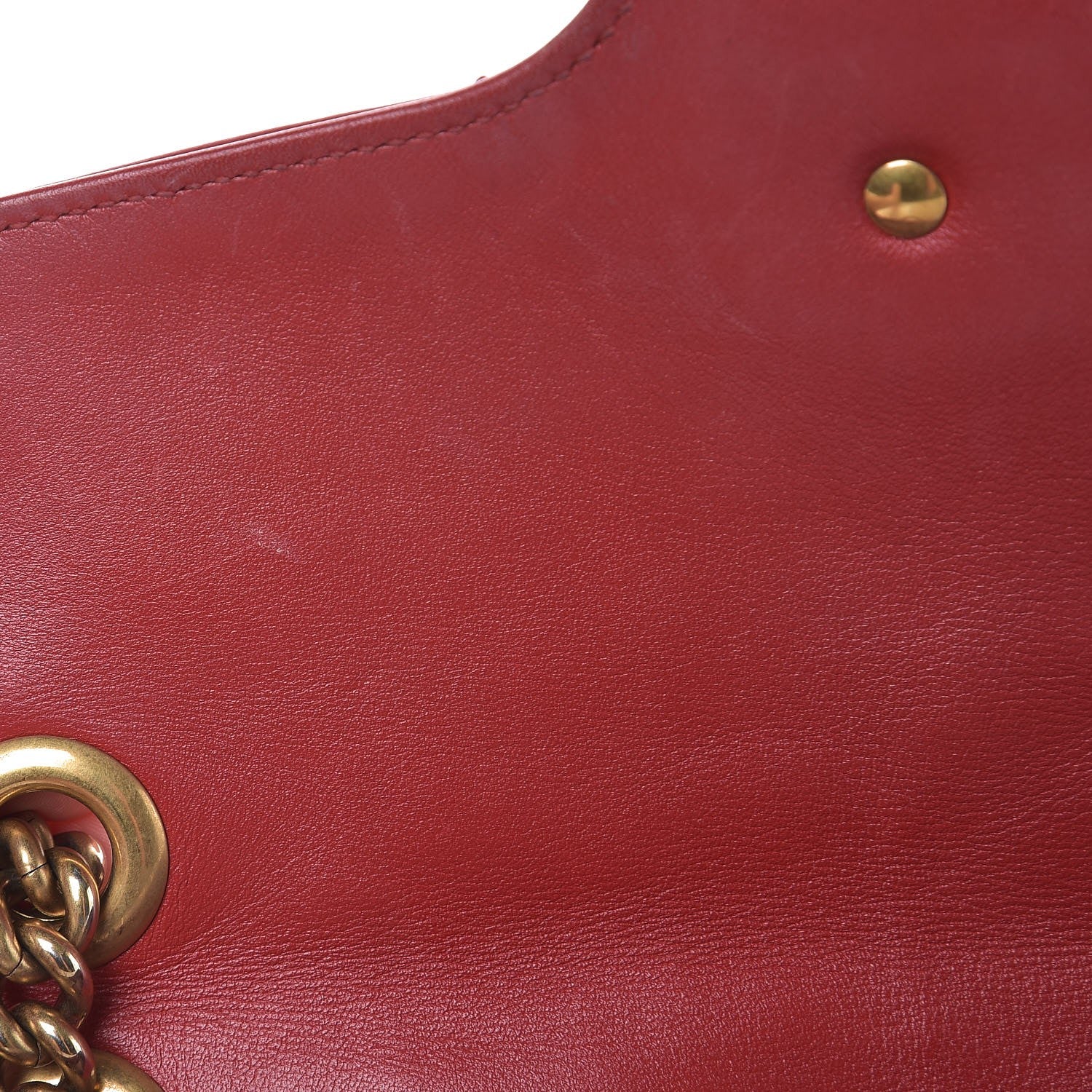 Gucci Calfskin Matelasse Small GG Marmont Shoulder Bag Hibiscus Red 9 of 19