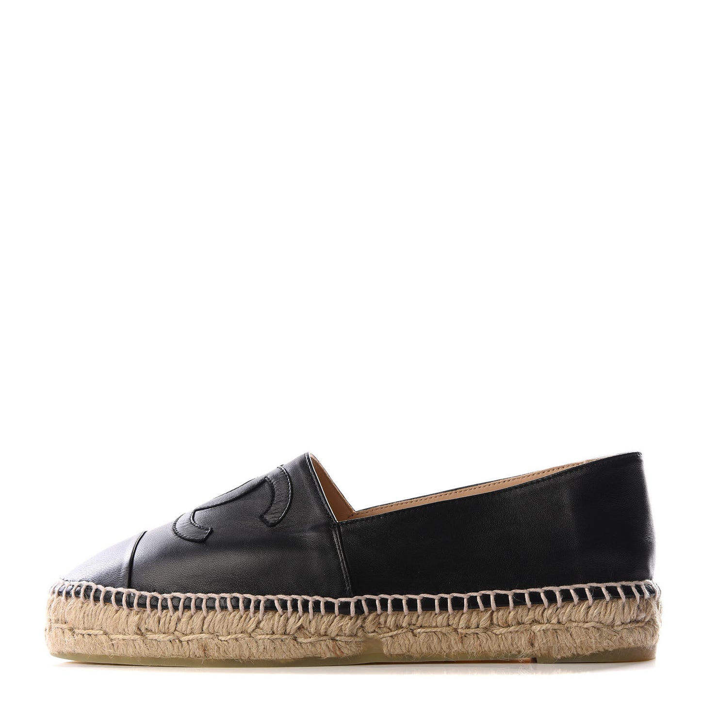 Lambskin CC Espadrilles 39 Black