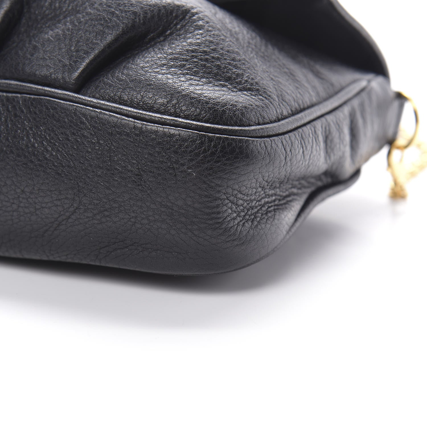Fendi Vitello Flamingo Fendista Pouchette Crossbody Black 10 of 11