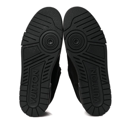 Louis Vuitton Suede Mens LV Trainer Sneakers 9 Black 5 of 10