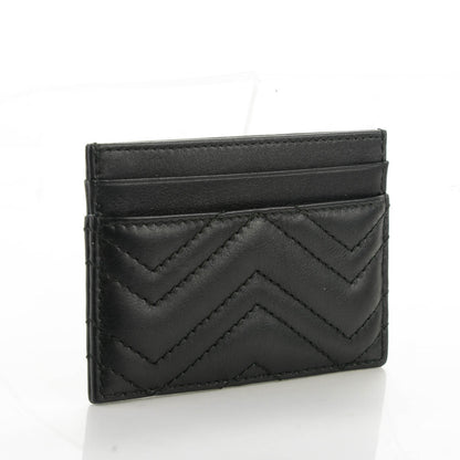 Gucci Calfskin Matelasse GG Marmont Card Holder Black 3 of 6