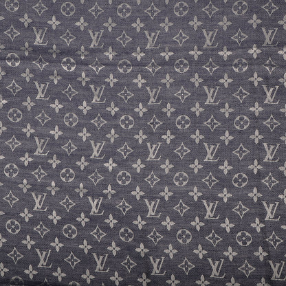 Louis Vuitton Wool Silk Monogram Denim Shawl Blue 1 of 4