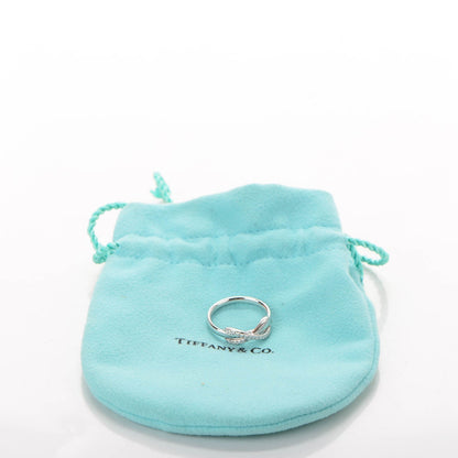 Tiffany 18K White Gold Diamond Infinity Ring 4.5 5 of 5