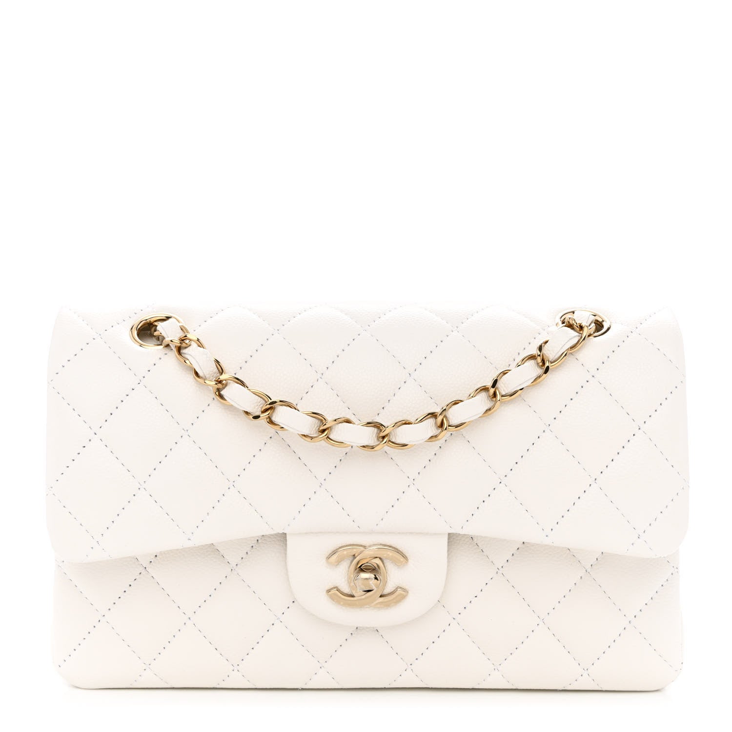 Chanel Caviar Quilted Small Double Flap White 1 of 12