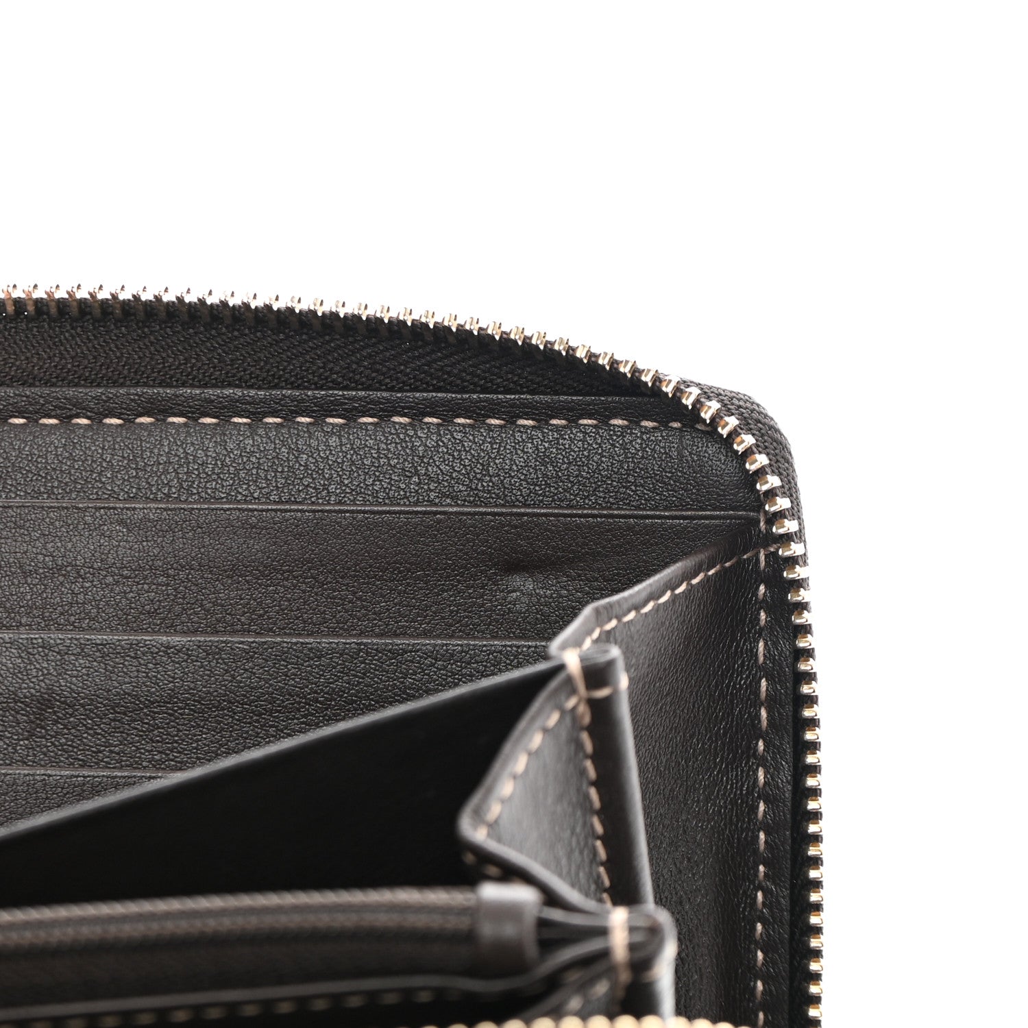Gucci Monogram Margaux Calfskin Lovely Zip Around Wallet Beige Ebony Cocoa 9 of 9