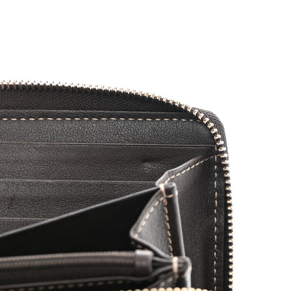 Gucci Monogram Margaux Calfskin Lovely Zip Around Wallet Beige Ebony Cocoa 9 of 9