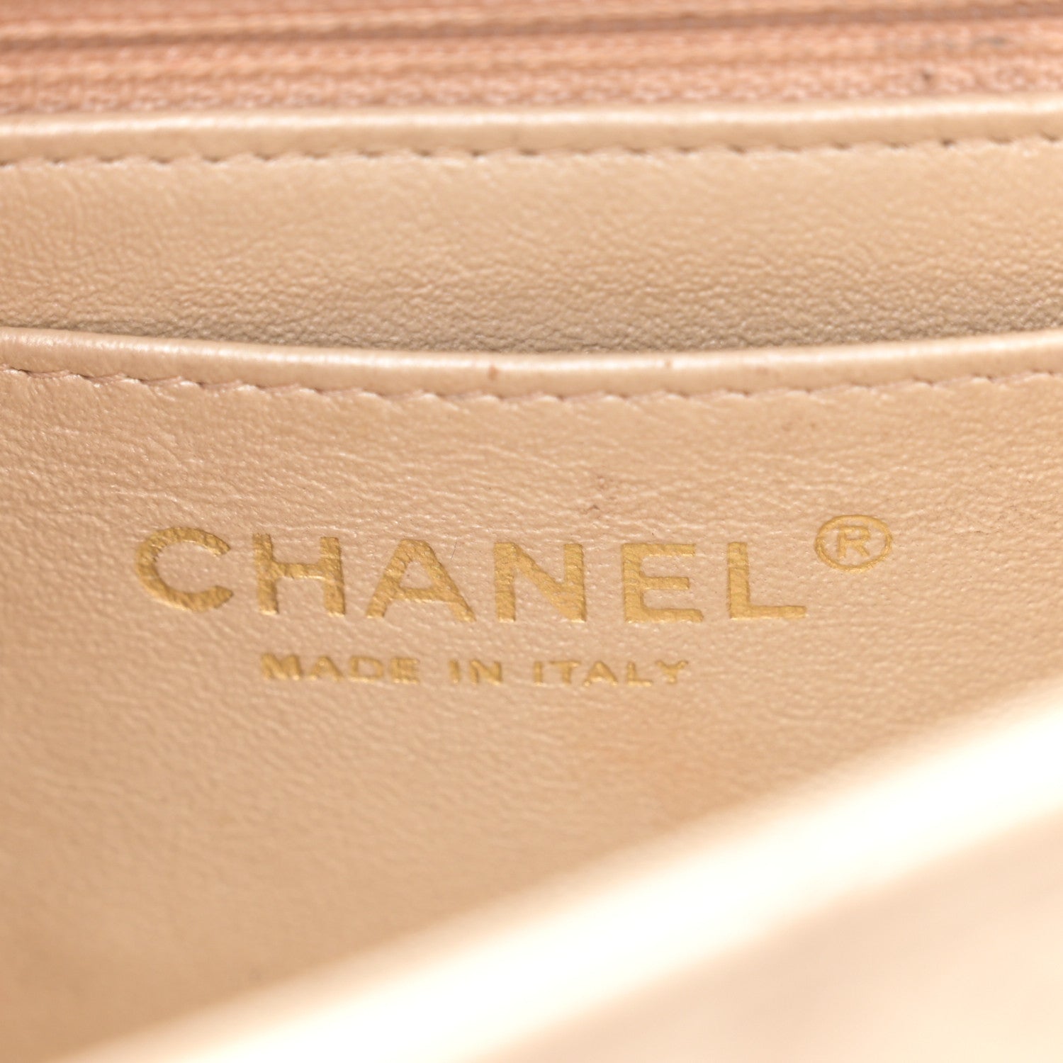 Chanel Metallic Lambskin Quilted Mini Rectangular Flap Gold 7 of 14