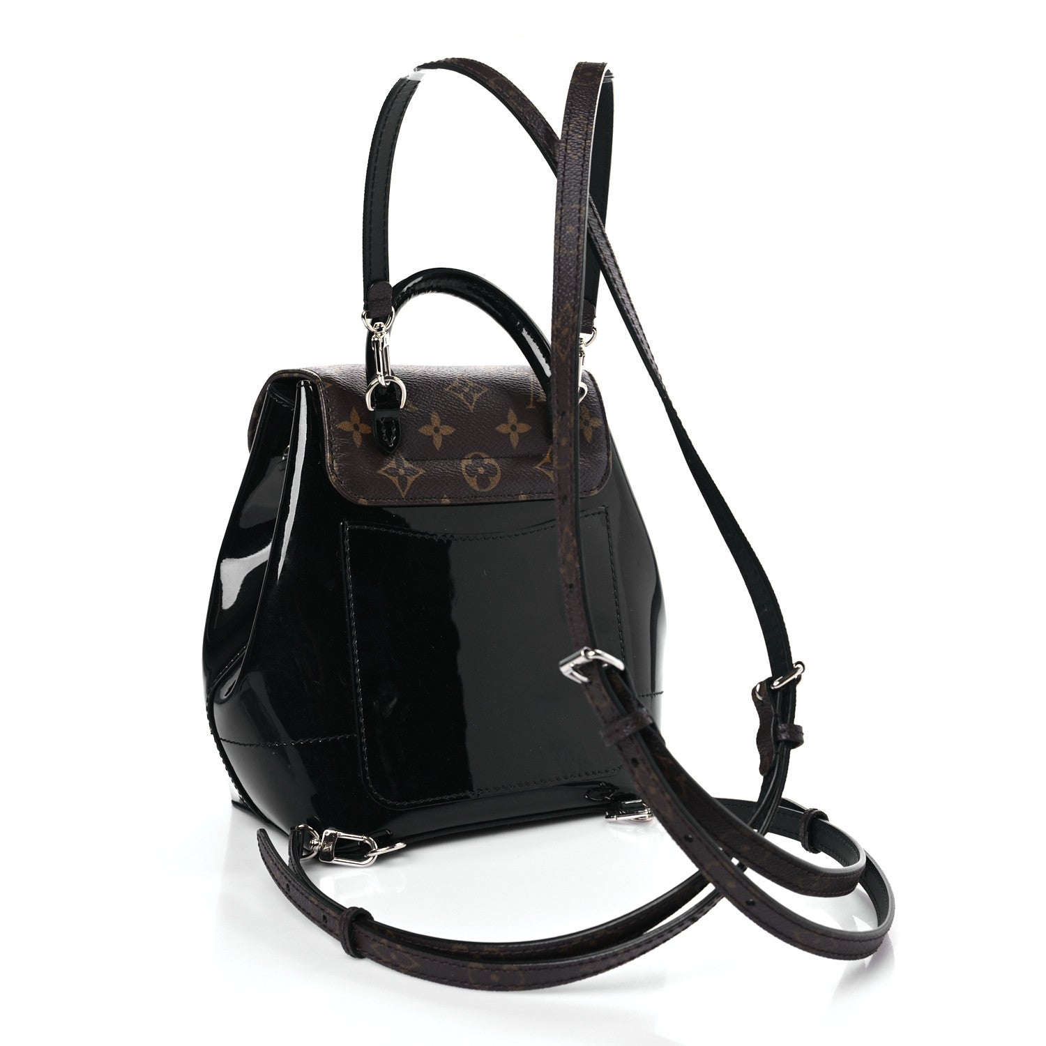 Louis Vuitton Patent Monogram Hot Springs Backpack Black 3 of 8